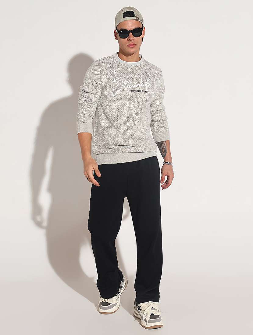 men self design long sleeve regular fit pullover - 22086034 -  Standard Image - 5