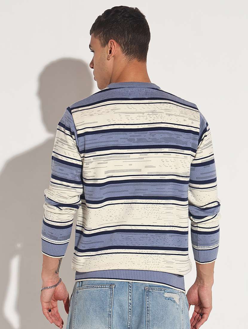 men striped long sleeve regular fit pullover - 22086036 -  Standard Image - 3