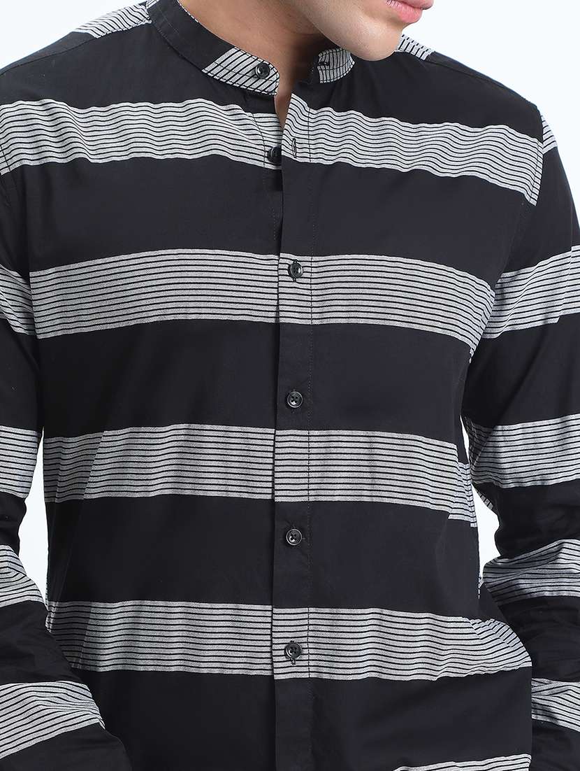 men striped long sleeve regular fit casual shirt - 22086051 -  Standard Image - 5
