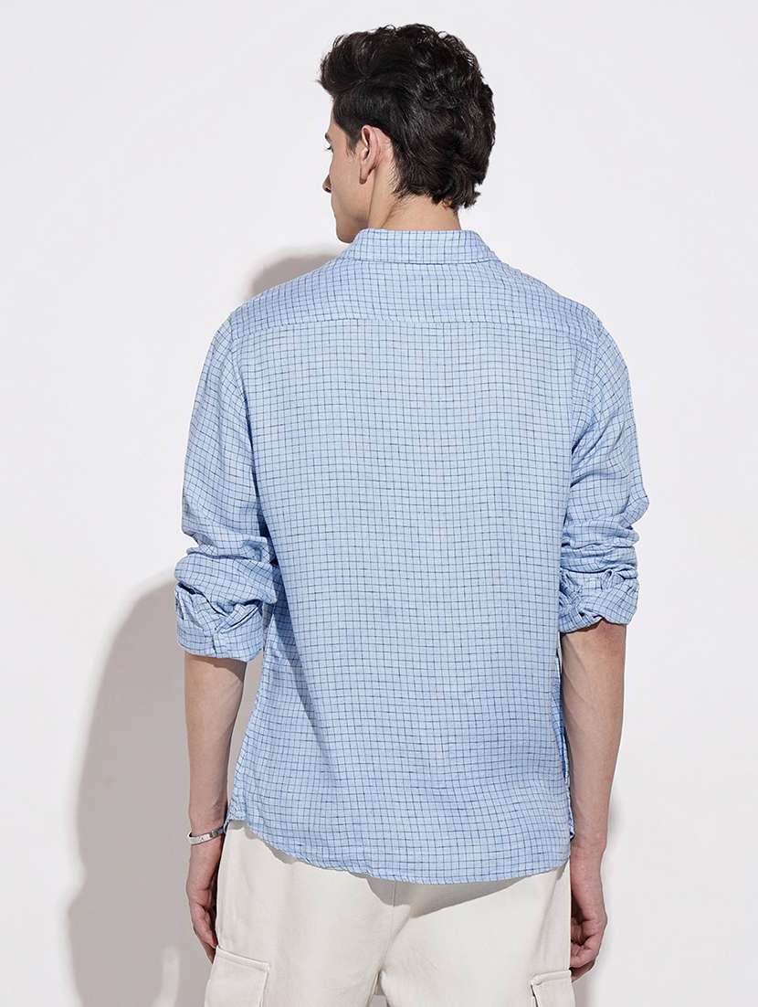 men checkered long sleeve regular fit casual shirt - 22086066 -  Standard Image - 3