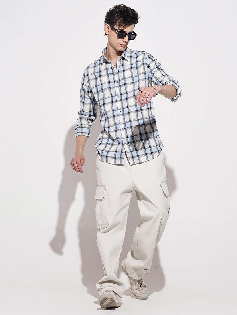 men checkered long sleeve regular fit casual shirt - 22086068 -  Standard Image - 5