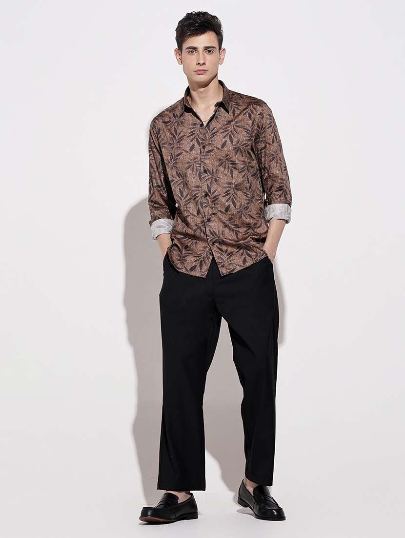 men printed long sleeve regular fit casual shirt - 22086070 -  Standard Image - 8