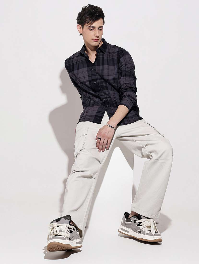 men checkered long sleeve regular fit casual shirt - 22086088 -  Standard Image - 5