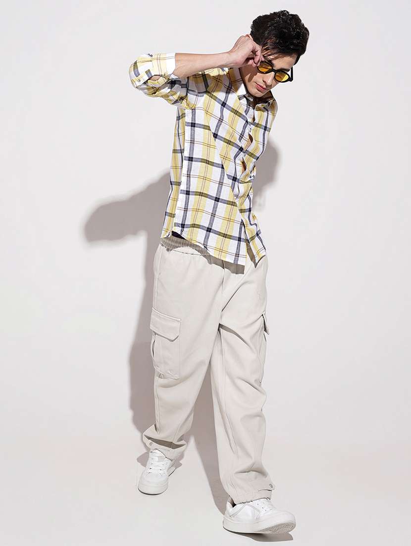 men checkered long sleeve regular fit casual shirt - 22086089 -  Standard Image - 8