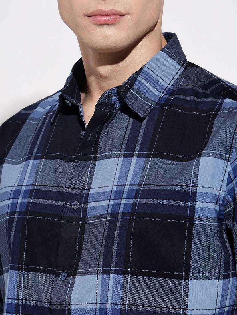 men checkered long sleeve regular fit casual shirt - 22086099 -  Standard Image - 5