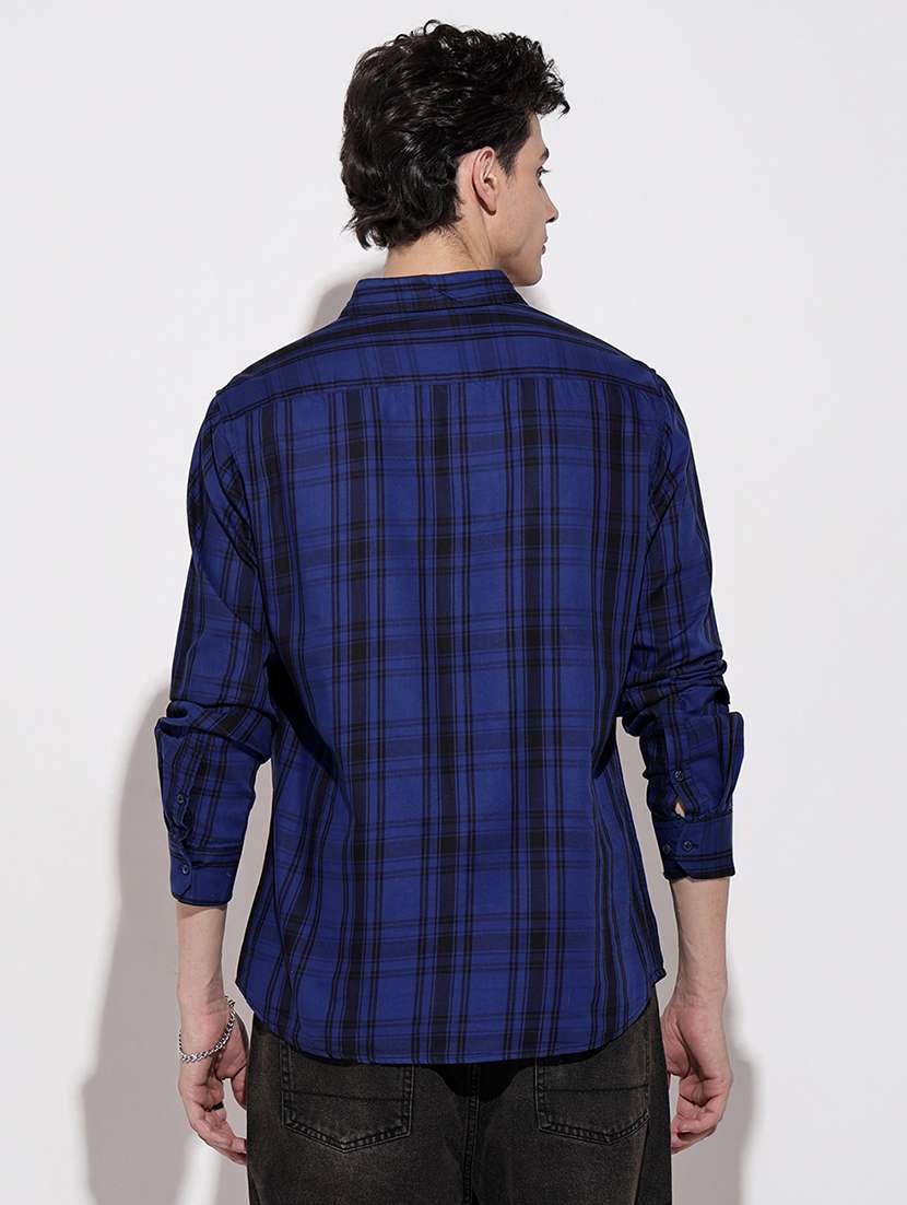 men checkered long sleeve regular fit casual shirt - 22086104 -  Standard Image - 5