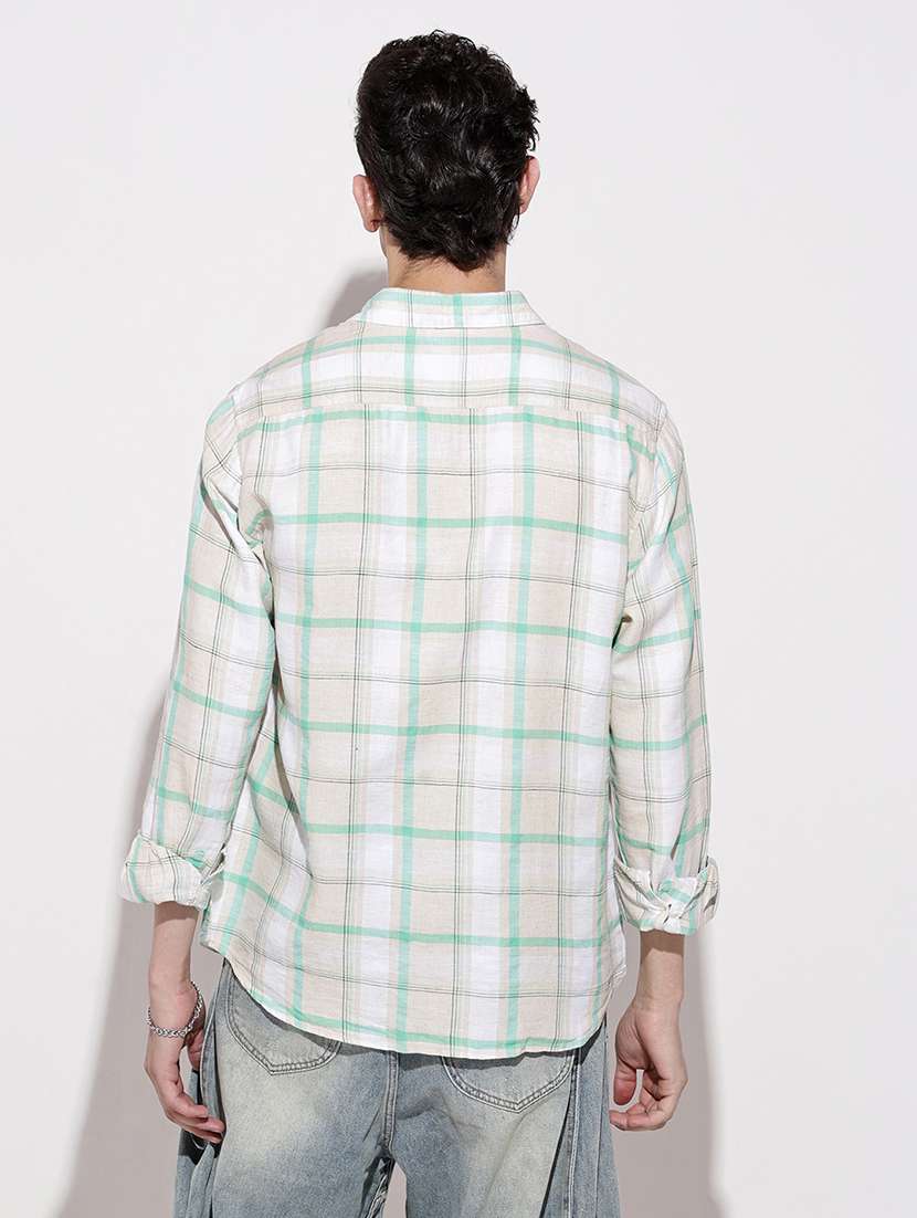 men checkered long sleeve regular fit casual shirt - 22086105 - Standard Image - 5