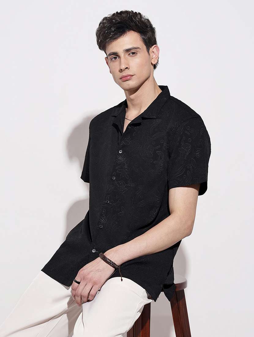 men floral short sleeve loose fit casual shirt - 22086108 -  Standard Image - 3