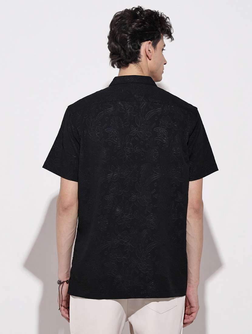 men floral short sleeve loose fit casual shirt - 22086108 -  Standard Image - 5