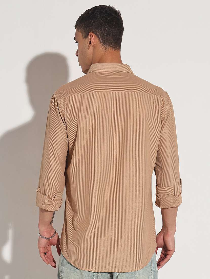 men solid long sleeve regular fit casual shirt - 22086112 -  Standard Image - 3