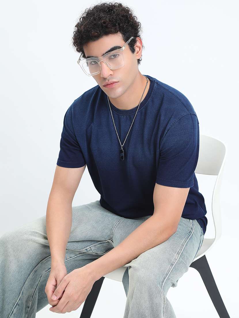 men ombre short sleeve regular fit t-shirt