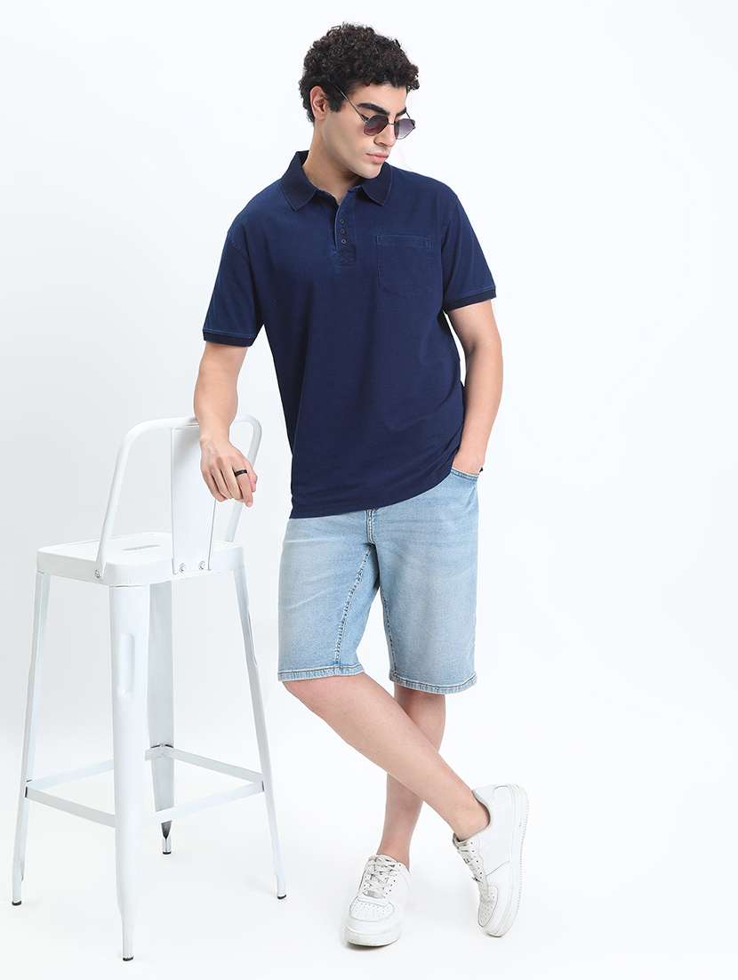 men solid short sleeve regular fit polo t-shirt - 22086127 -  Standard Image - 5