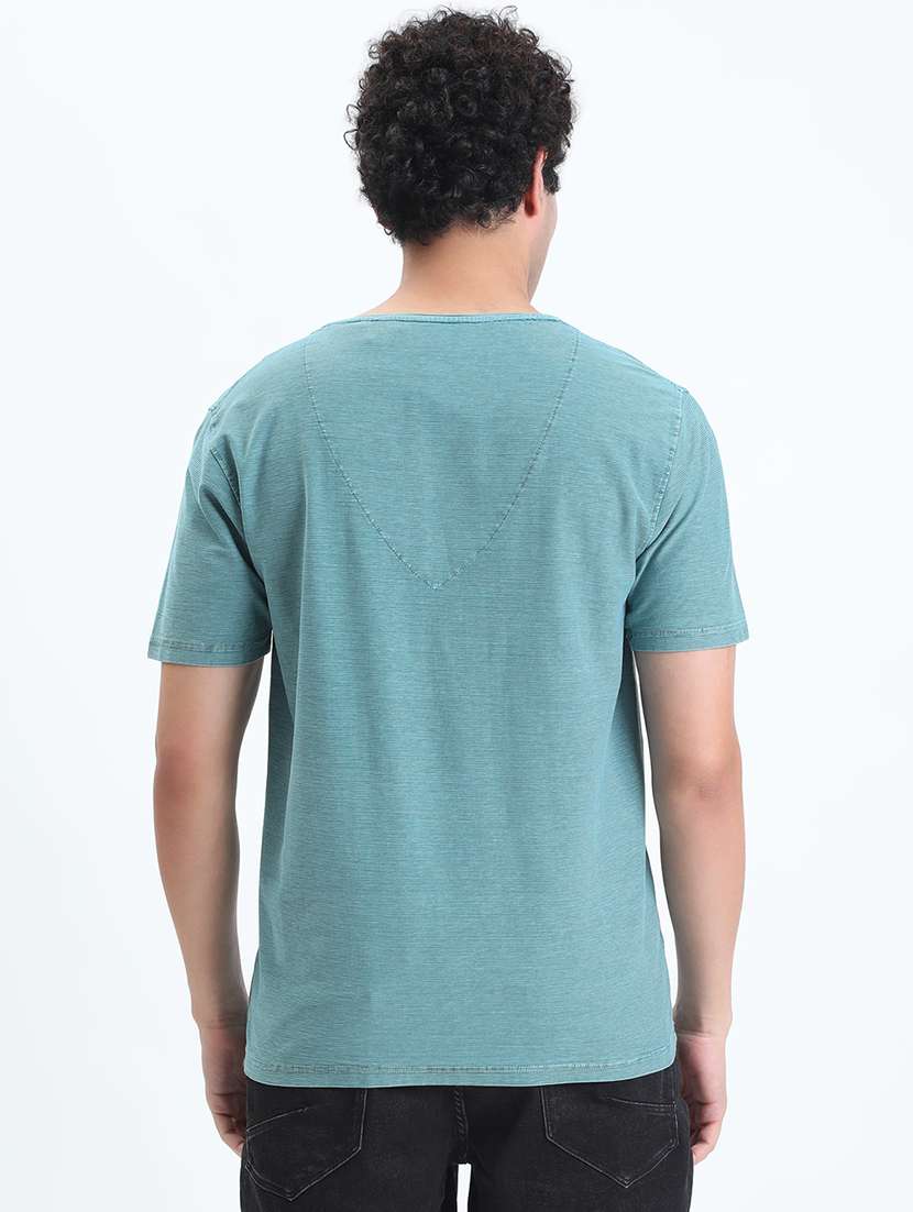 men solid short sleeve regular fit t-shirt - 22086128 - Standard Image - 3