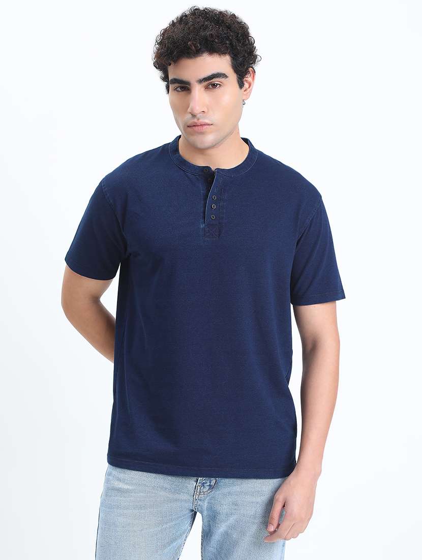 men solid short sleeve regular fit t-shirt - 22086129 -  Standard Image - 3