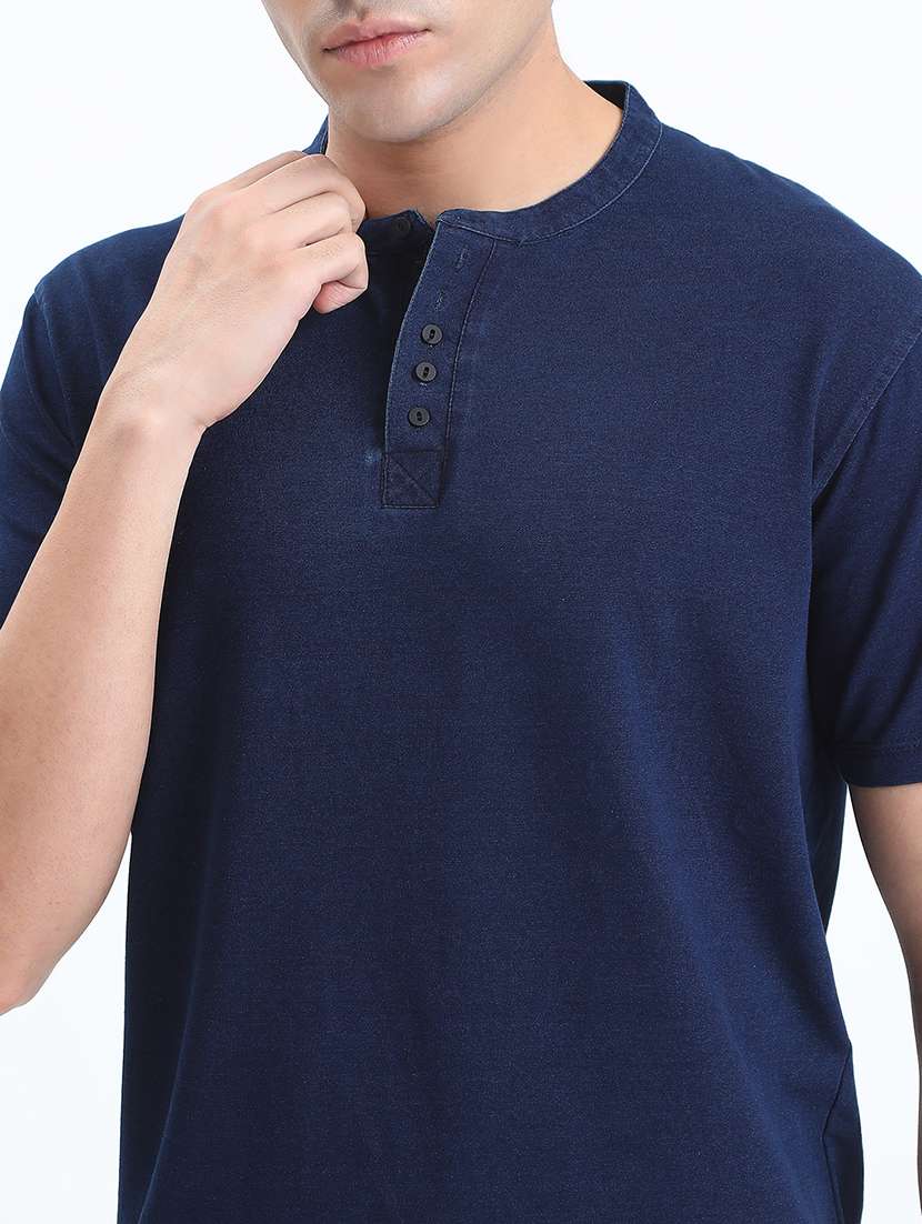 men solid short sleeve regular fit t-shirt - 22086129 -  Standard Image - 5