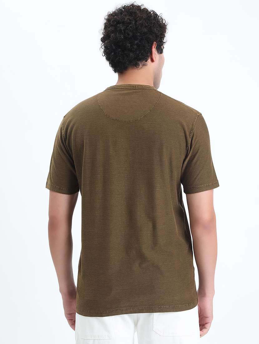 men solid short sleeve regular fit t-shirt - 22086130 -  Standard Image - 3