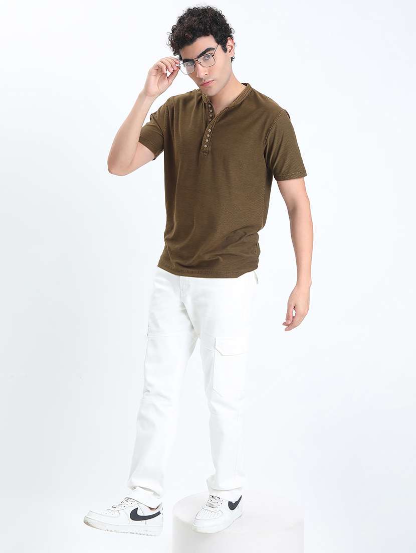 men solid short sleeve regular fit t-shirt - 22086130 -  Standard Image - 5