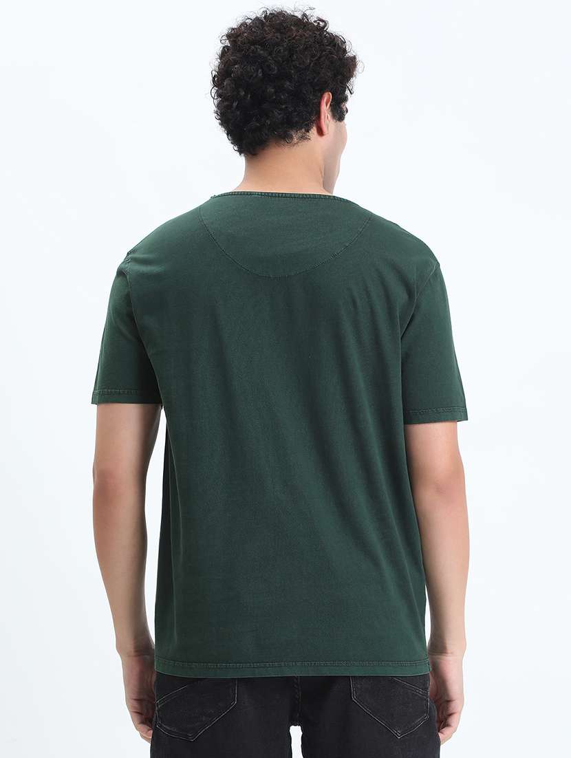 men solid short sleeve regular fit t-shirt - 22086137 -  Standard Image - 3