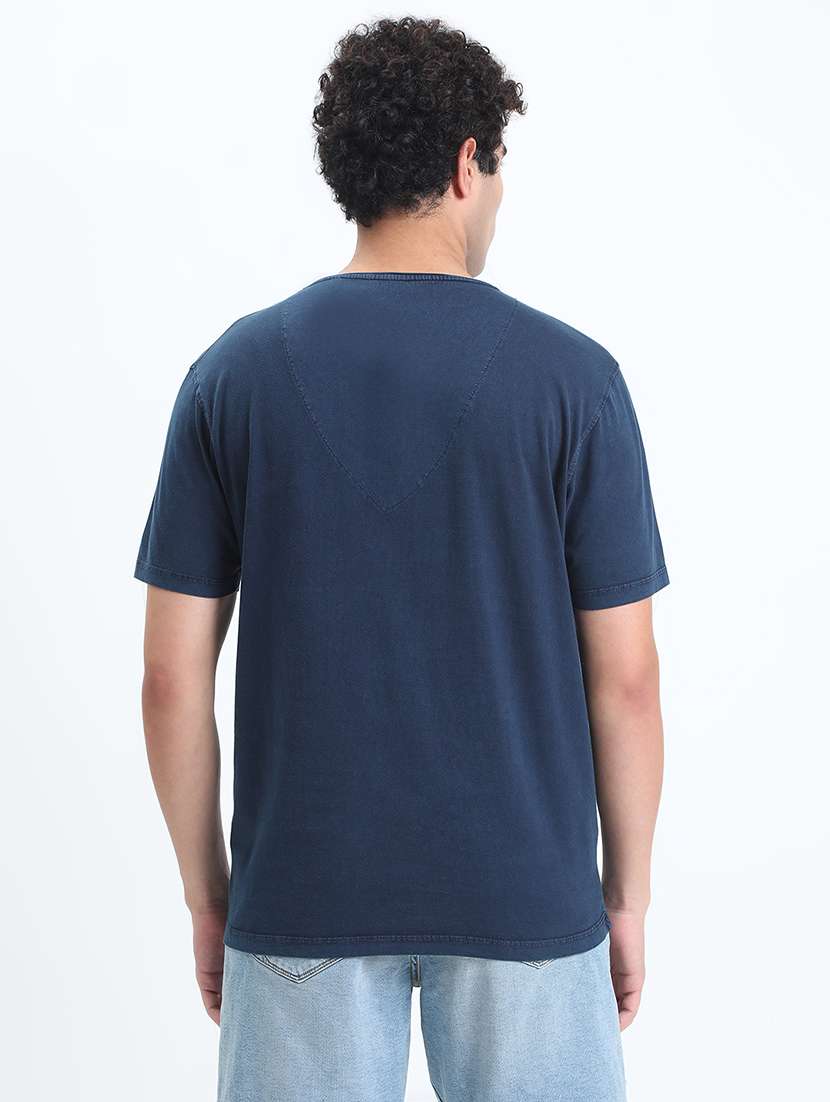men solid short sleeve regular fit t-shirt - 22086138 - Standard Image - 3