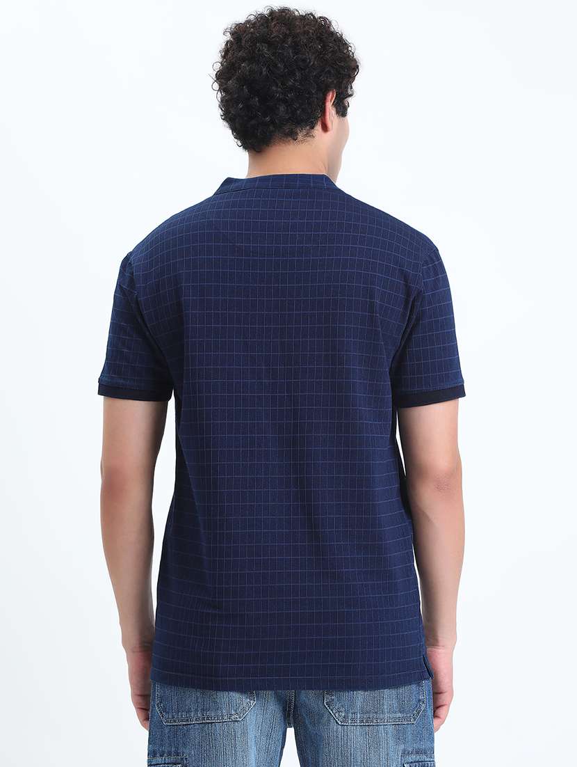 men checkered short sleeve regular fit t-shirt - 22086139 -  Standard Image - 3