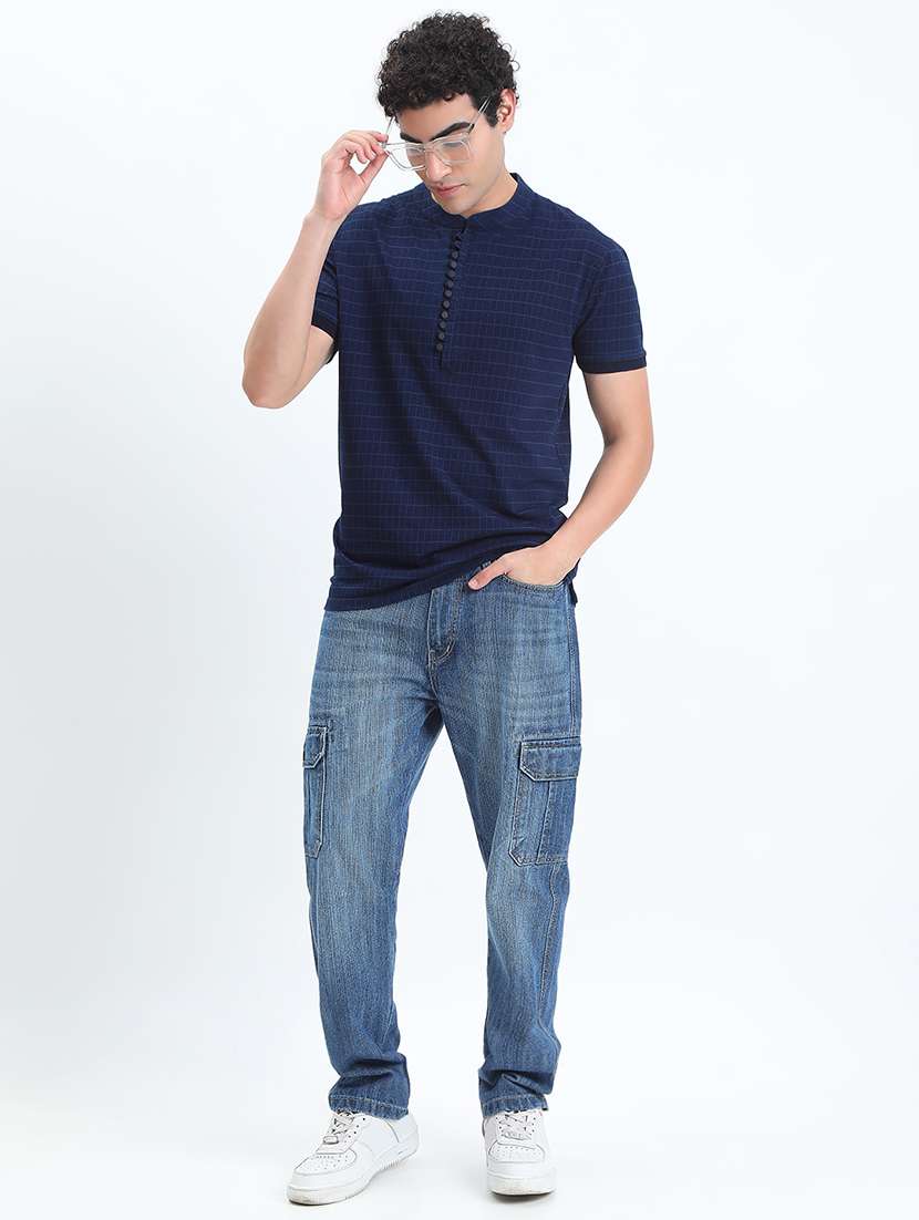 men checkered short sleeve regular fit t-shirt - 22086139 -  Standard Image - 5