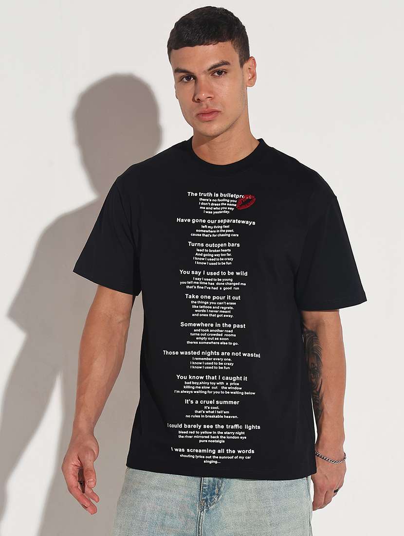 men front print short sleeve regular fit t-shirt - 22086140 -  Standard Image - 3