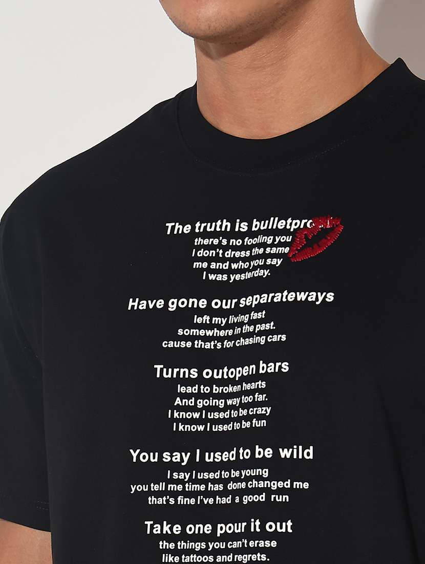 men front print short sleeve regular fit t-shirt - 22086140 -  Standard Image - 5