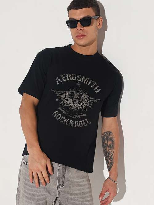 men front print short sleeve regular fit t-shirt - 22086142 -  Standard Image - 0