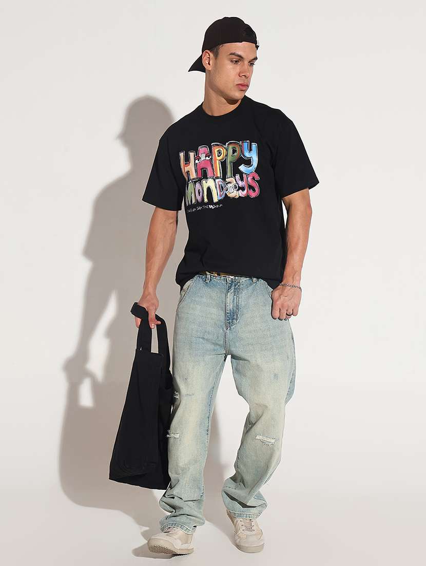 men front print short sleeve regular fit t-shirt - 22086143 - Standard Image - 5