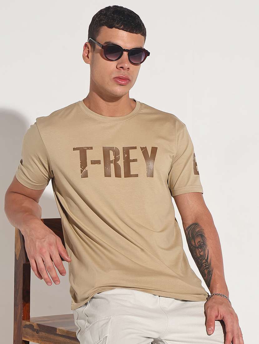 men chest print short sleeve regular fit t-shirt - 22086149 -  Zoom Image - 0
