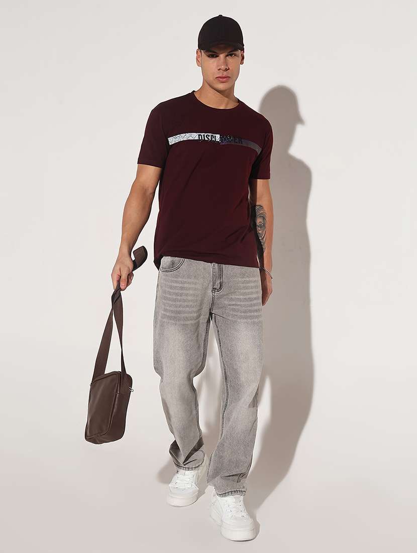 men chest print short sleeve regular fit t-shirt - 22086151 -  Standard Image - 5