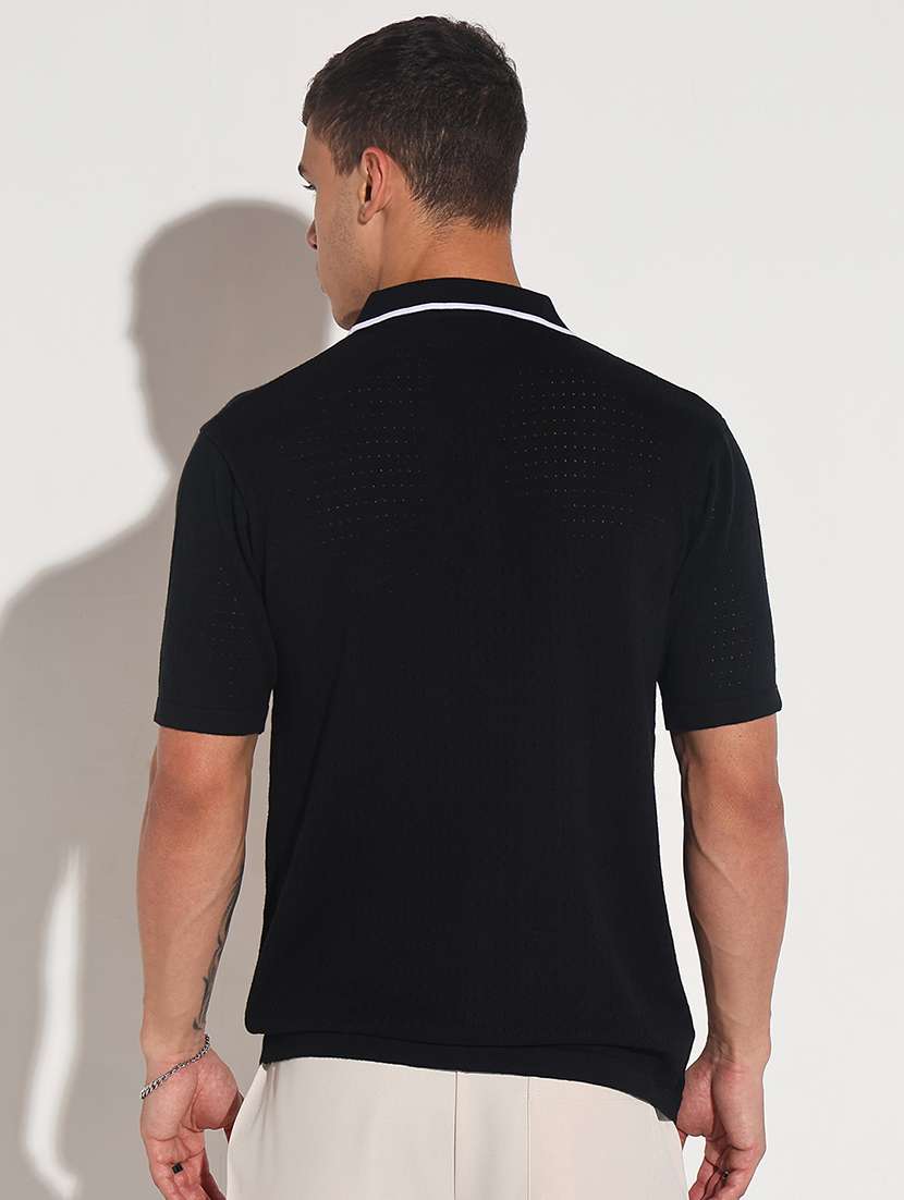 men solid short sleeve regular fit polo t-shirt - 22086159 - Standard Image - 3