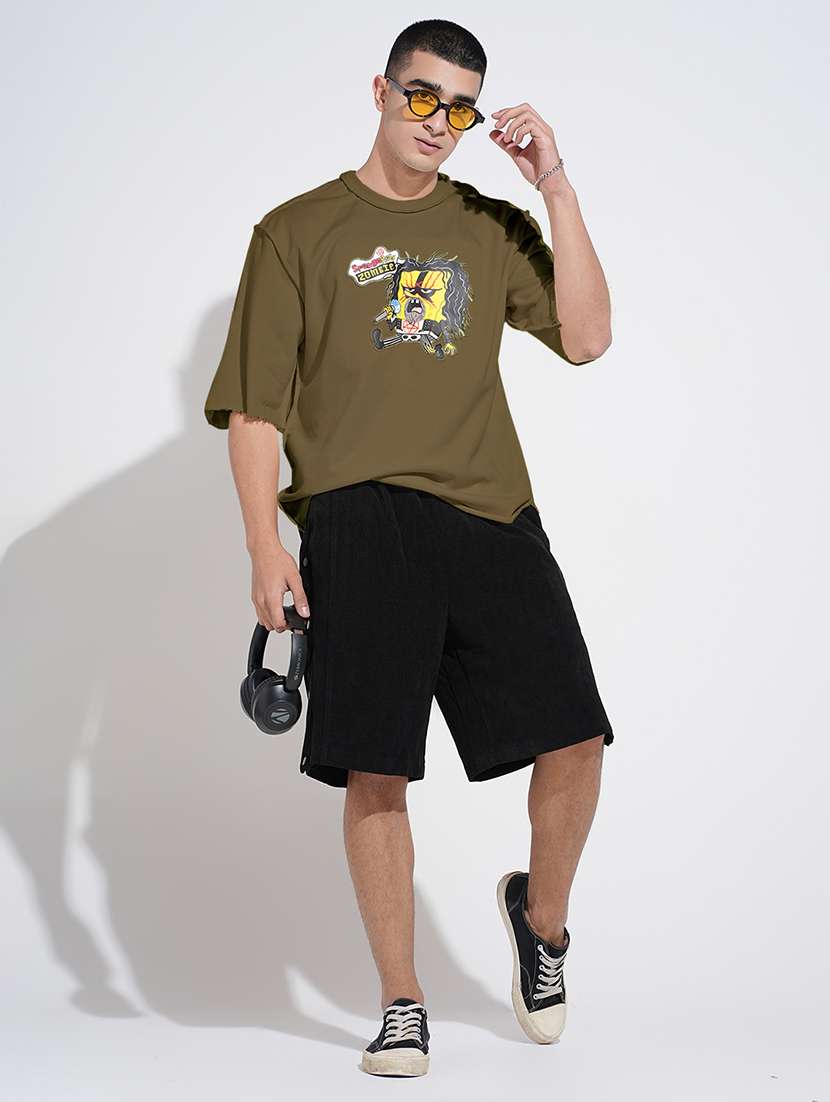 men chest print short sleeve oversized t-shirt - 22086185 -  Standard Image - 5