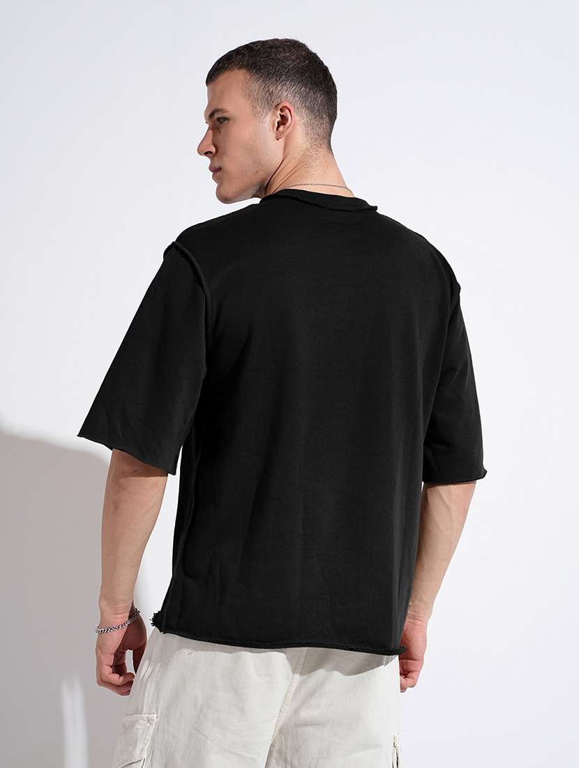 men front print short sleeve oversized t-shirt - 22086186 -  Standard Image - 3