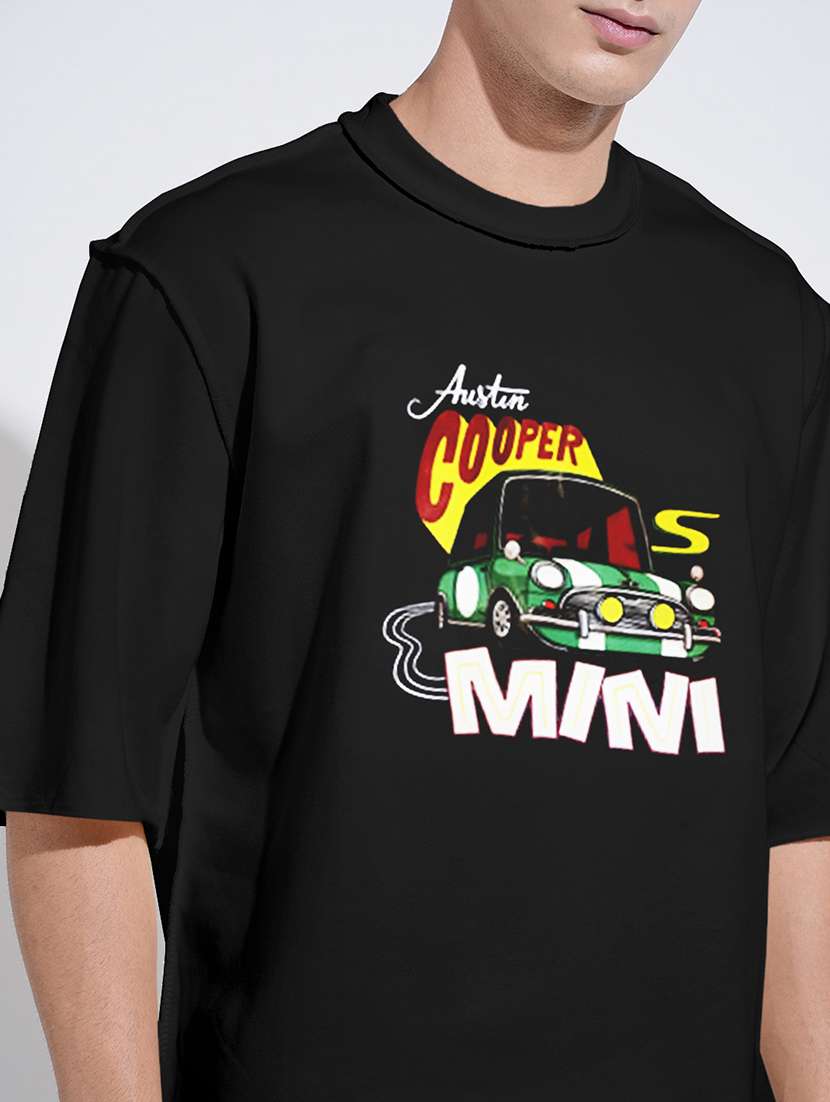men front print short sleeve oversized t-shirt - 22086192 - Standard Image - 5