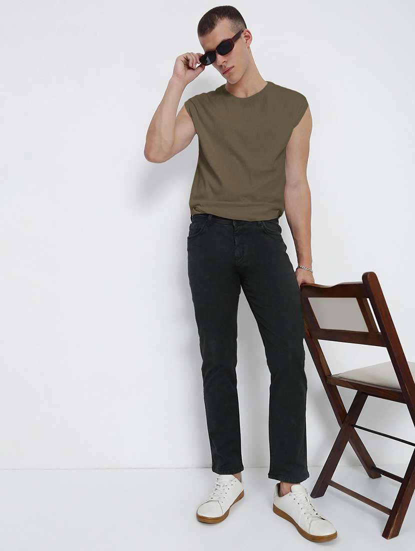 men solid sleeveless regular fit t-shirt - 22086197 -  Standard Image - 5