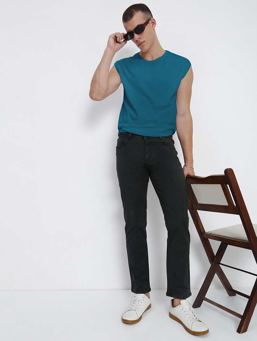 men solid sleeveless regular fit t-shirt - 22086198 -  Standard Image - 5