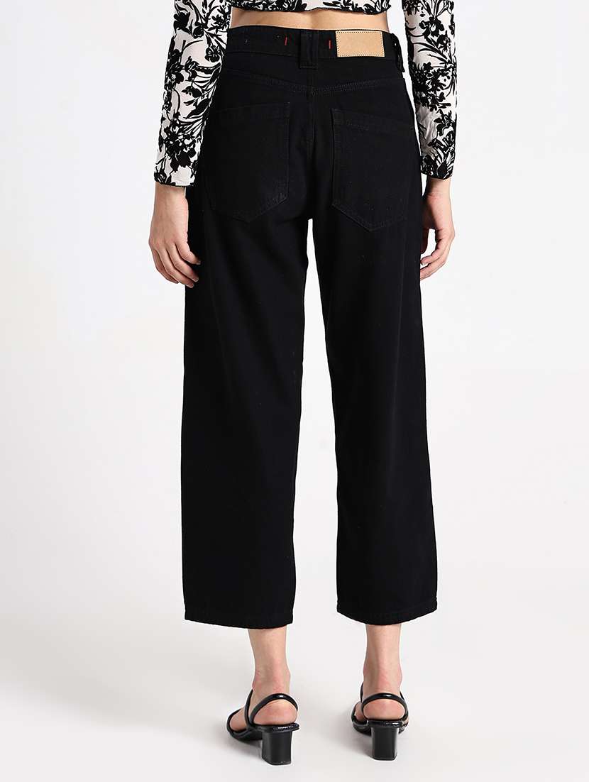 women solid mid rise wide leg jean - 22086206 - Standard Image - 3