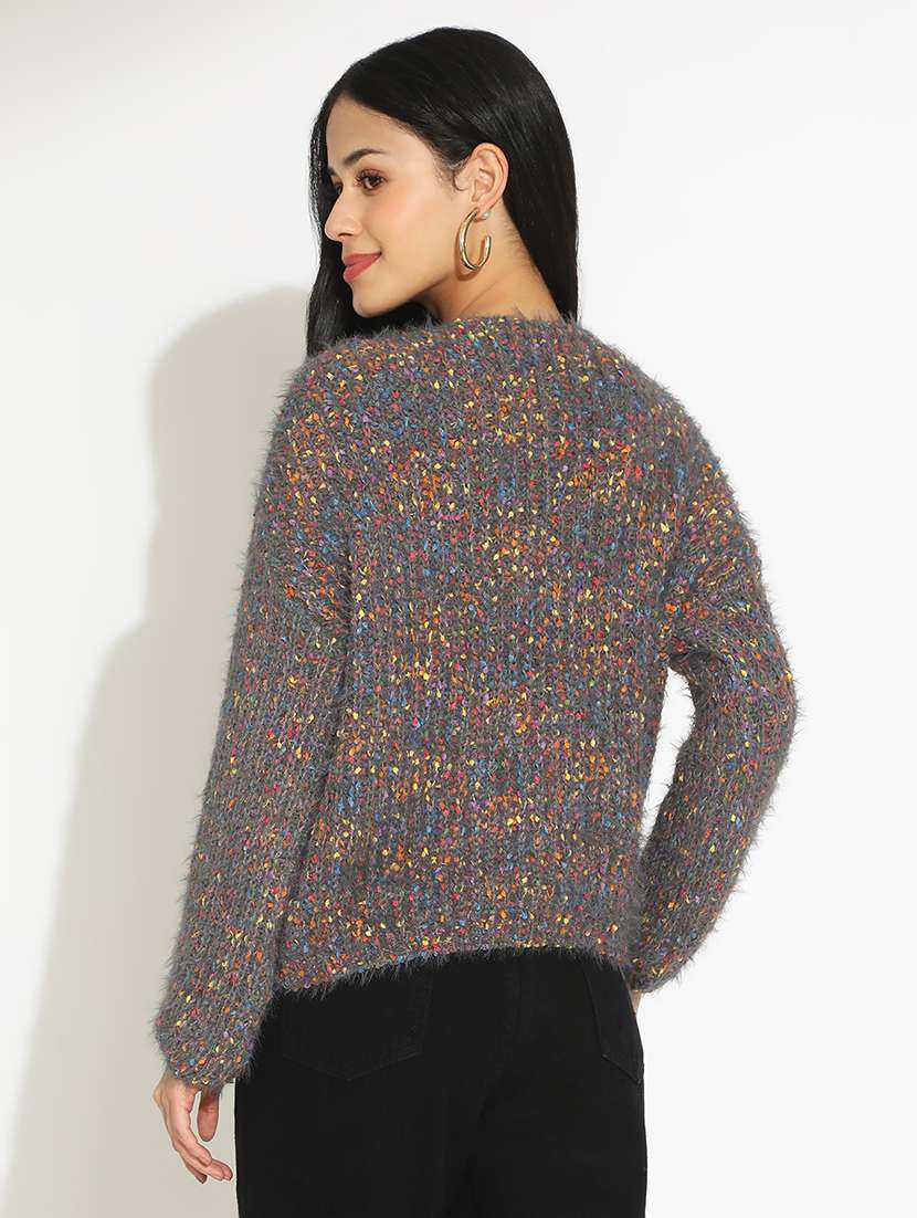 women self designed long sleeve pullover - 22086210 -  Standard Image - 3