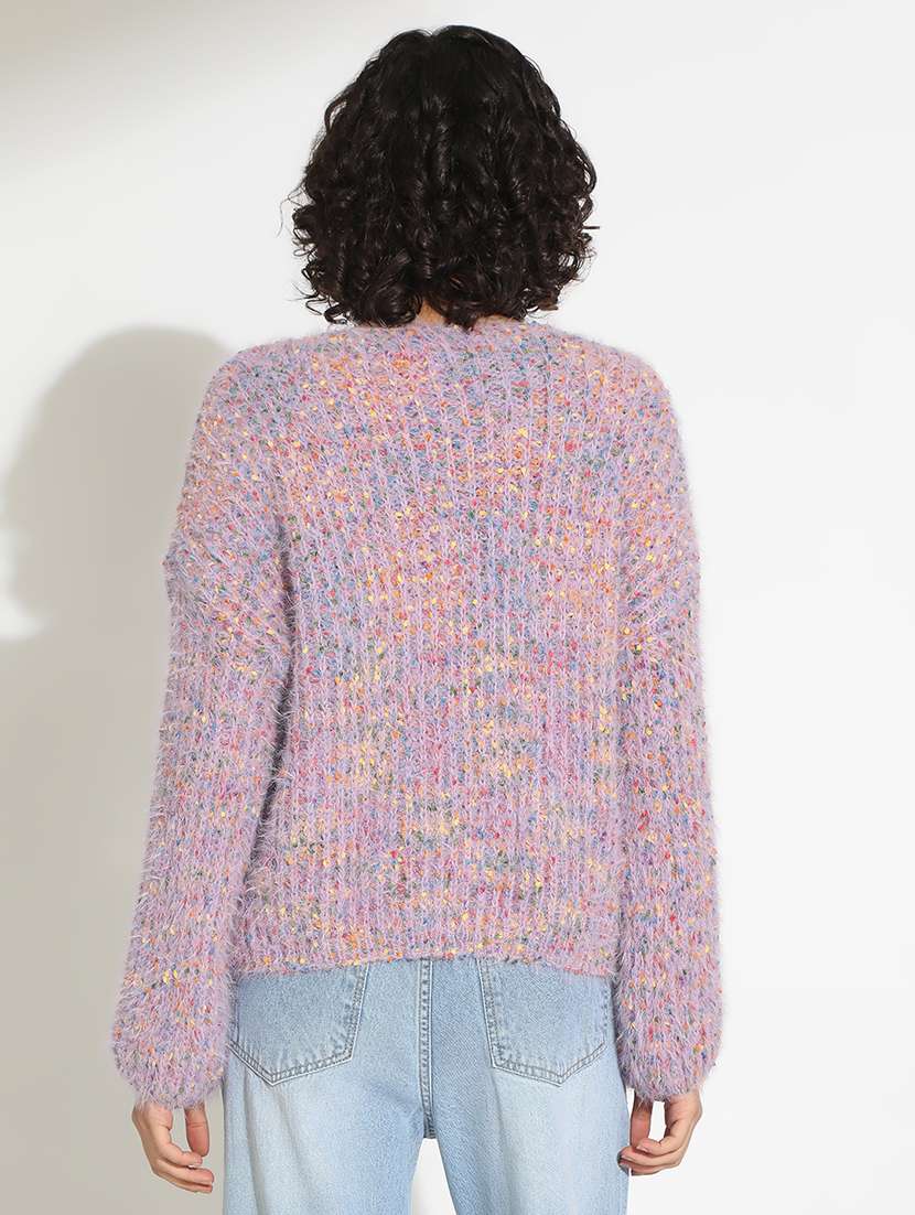 women self designed long sleeve pullover - 22086211 -  Standard Image - 3