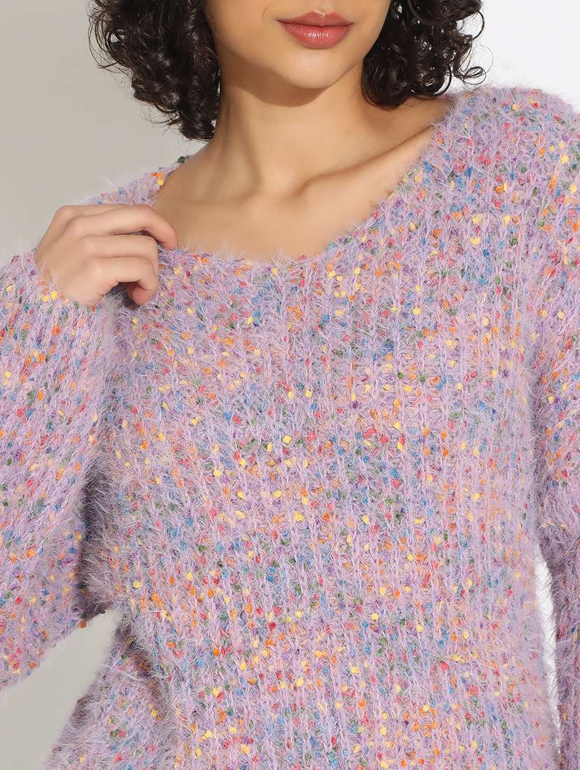 women self designed long sleeve pullover - 22086211 -  Standard Image - 5