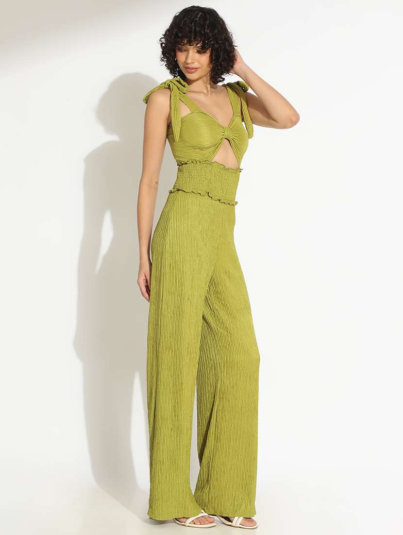 women soldi shoulder strap cut out jumpsuit - 22086214 - Standard Image - 3