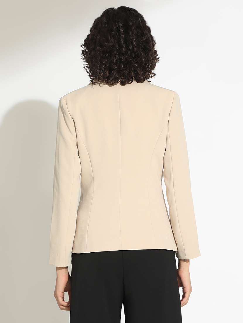 women solid long sleeve double breasted blazer - 22086235 -  Standard Image - 3