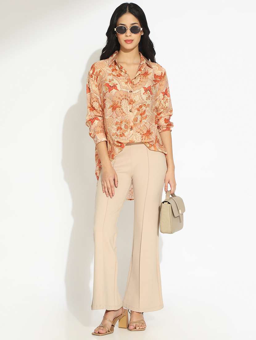 women floral print collarerd long sleeve shirt - 22086252 -  Standard Image - 5