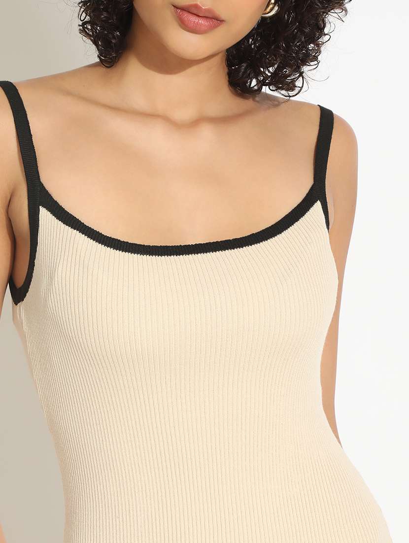 women solid shoulder strap bodycon dress - 22086272 - Standard Image - 5