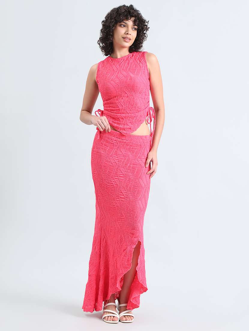 women self designed top and skirt co-ord set - 22086298 -  Standard Image - 3