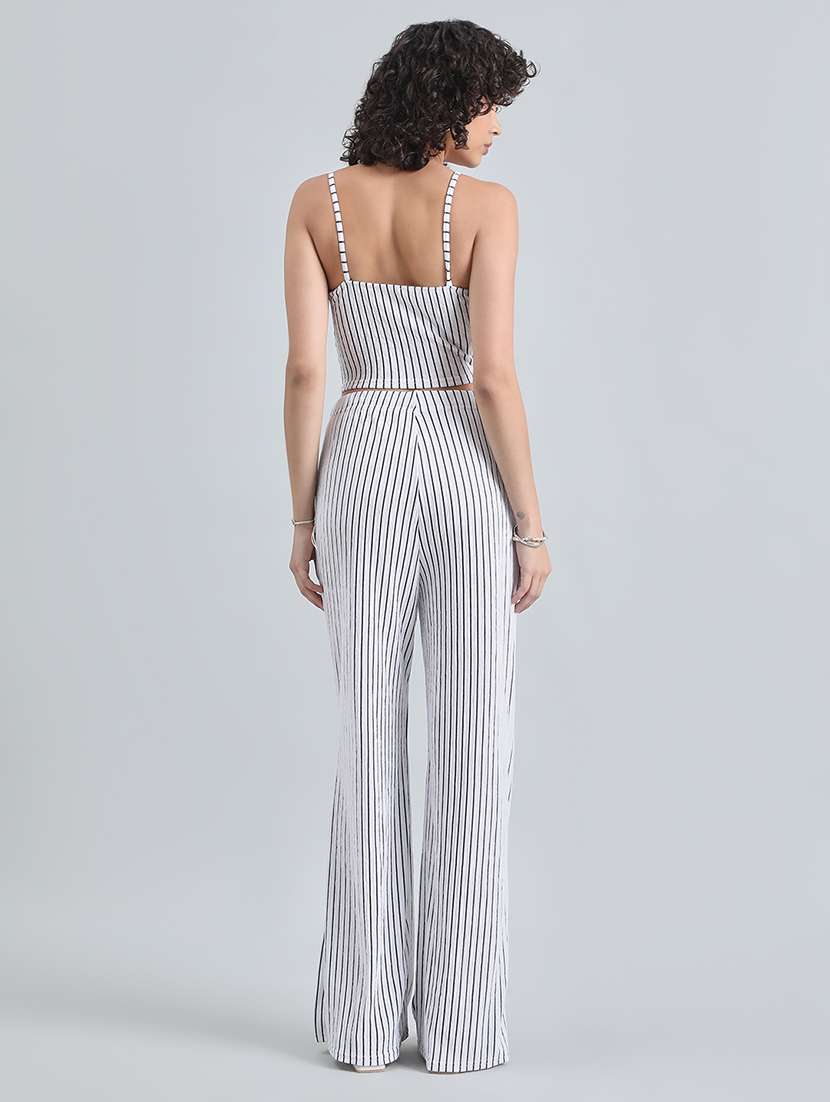 women white striped top and trouser co-ord set - 22086300 -  Standard Image - 3