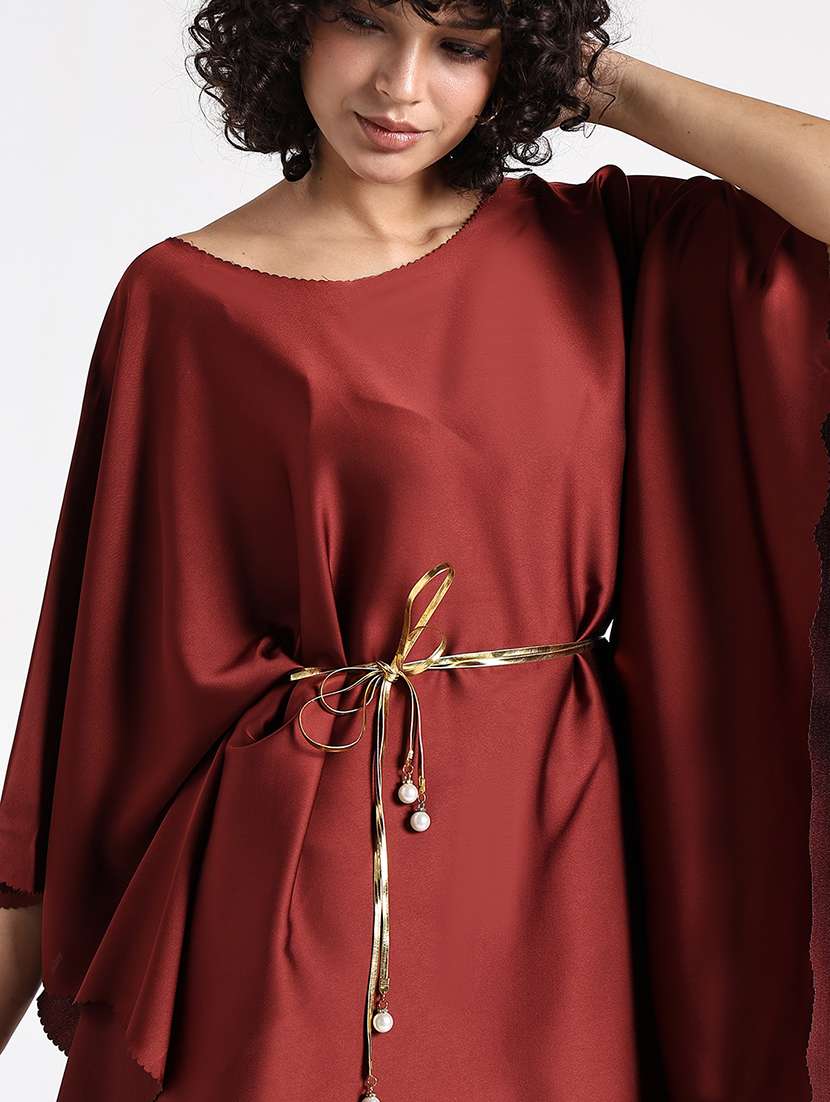 women solid kimono sleeve asymmetric top - 22086339 - Standard Image - 5