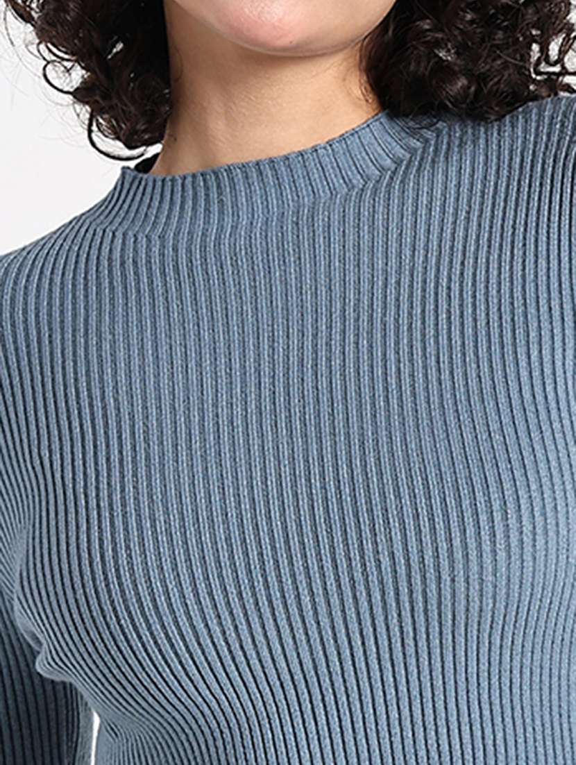 women self designed long sleeve crop pullover - 22086364 -  Standard Image - 5