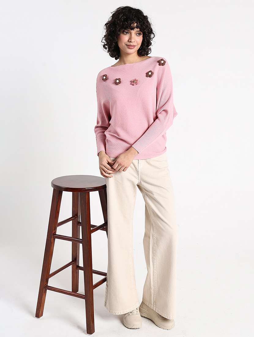 Women Self Designed Long Sleeve Pullover - 22086366 -  Standard Image - 5